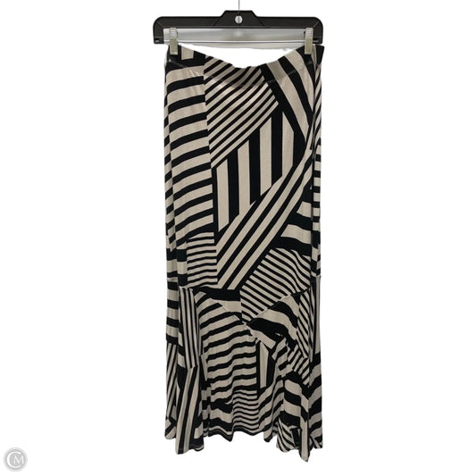 Skirt Midi By Chicos In Black & Brown, Size: M