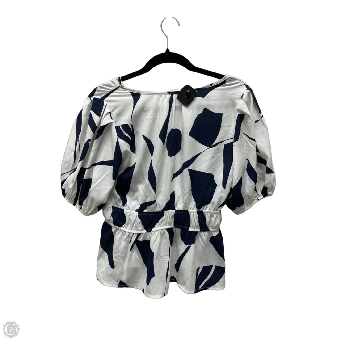 Top Short Sleeve By Sienna Sky In Blue & White, Size: L