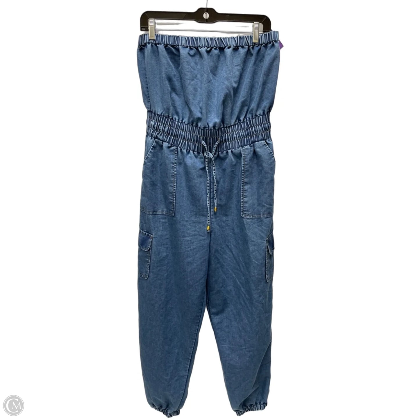 Jumpsuit By Blush In Blue Denim, Size: L