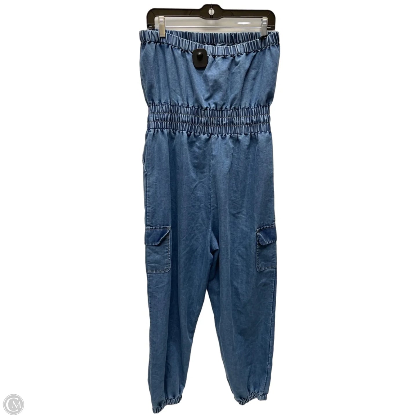 Jumpsuit By Blush In Blue Denim, Size: L