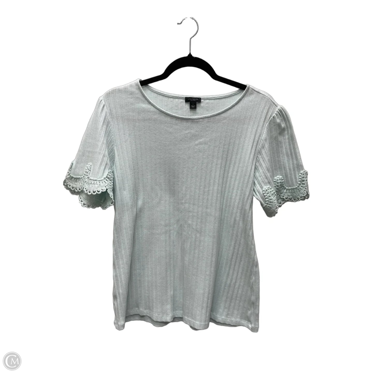 Top Short Sleeve By Ann Taylor In Blue, Size: L
