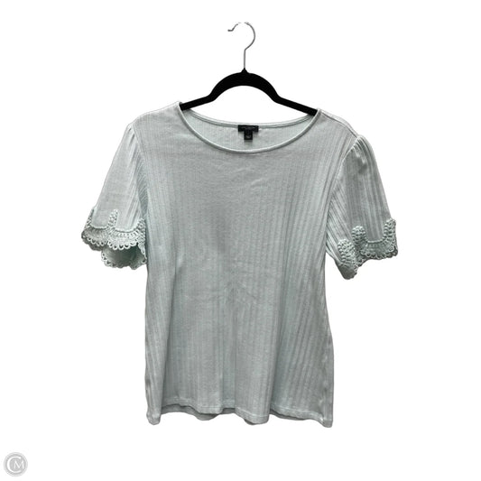 Top Short Sleeve By Ann Taylor In Blue, Size: L