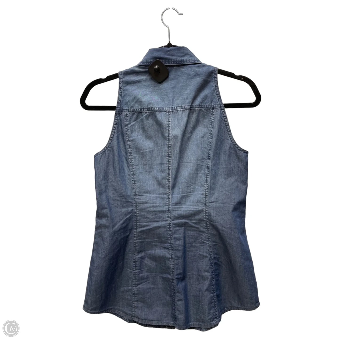 Top Sleeveless By White House Black Market In Blue Denim, Size: Xs