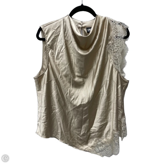Blouse Sleeveless By Inc In Tan, Size: 2x