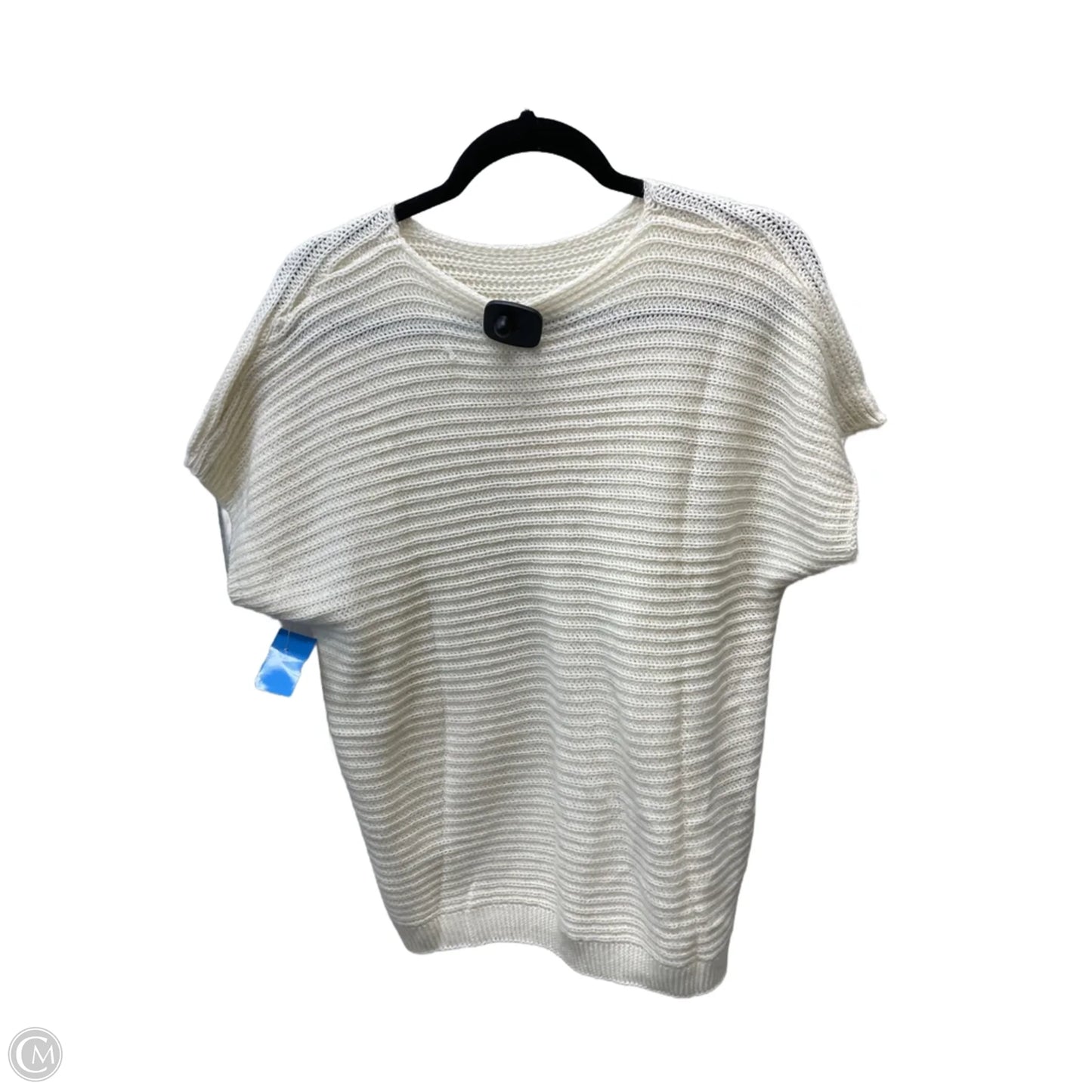 Sweater Short Sleeve By Shein In Cream, Size: L