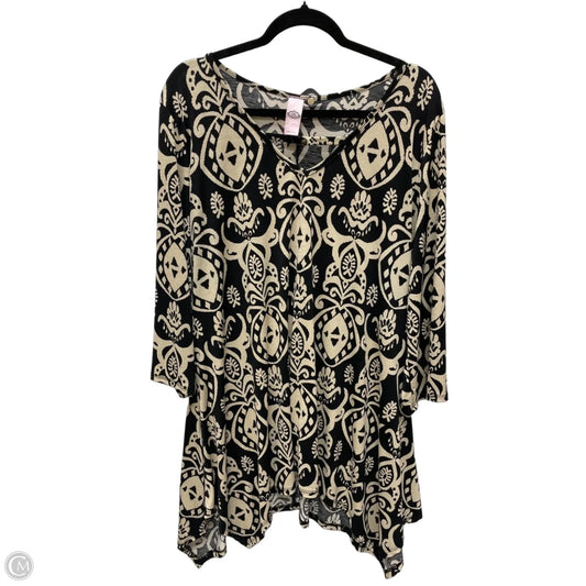 Top Long Sleeve By Clothes Mentor In Black & White, Size: 3x