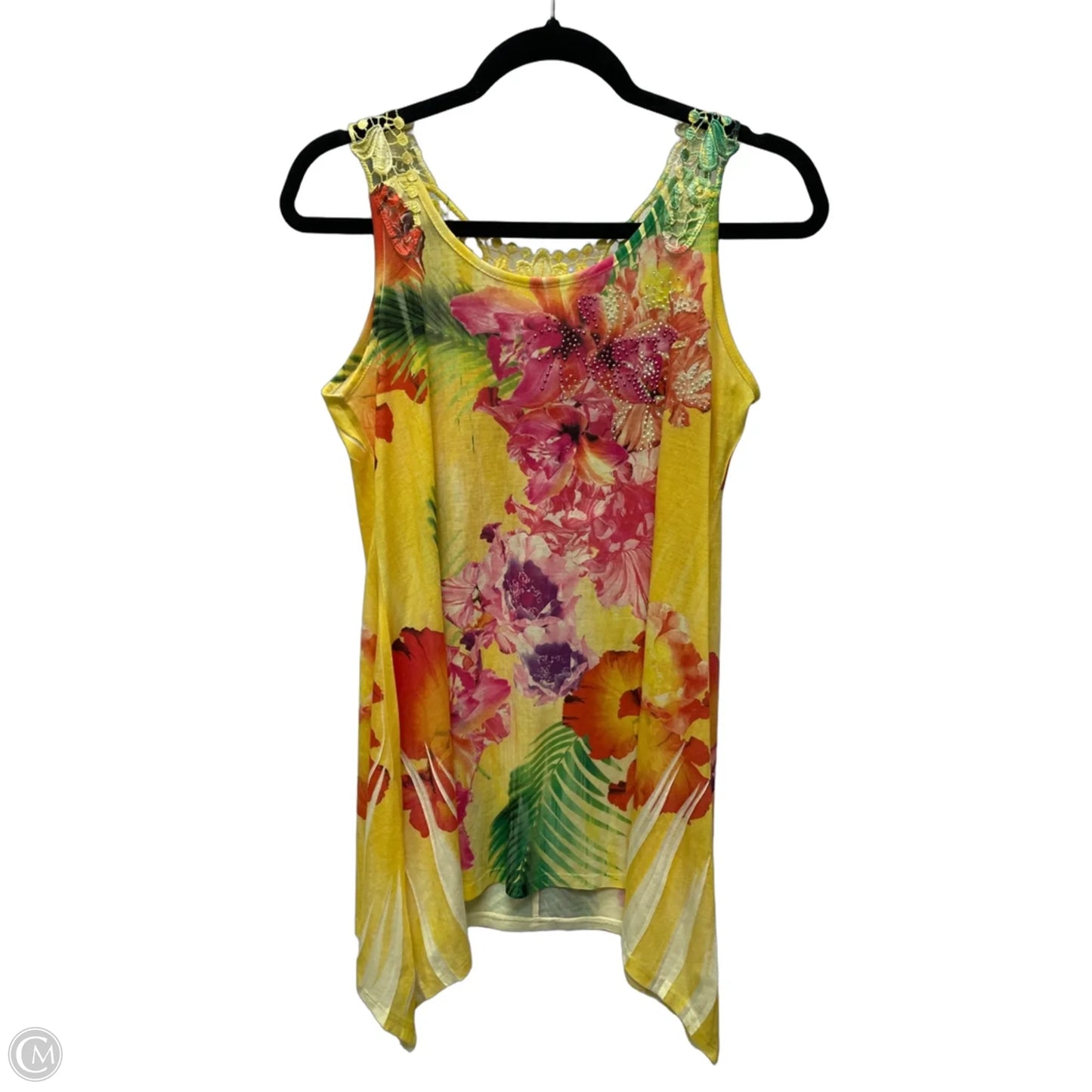 Tunic Sleeveless By Clothes Mentor In Floral Print, Size: S
