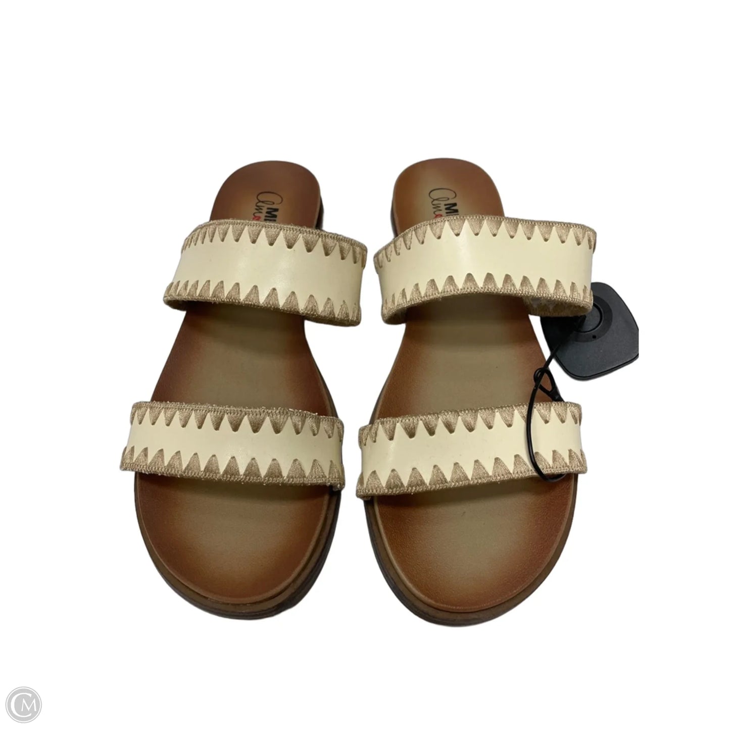 Sandals Flats By mia amore In Cream & Tan, Size: 10