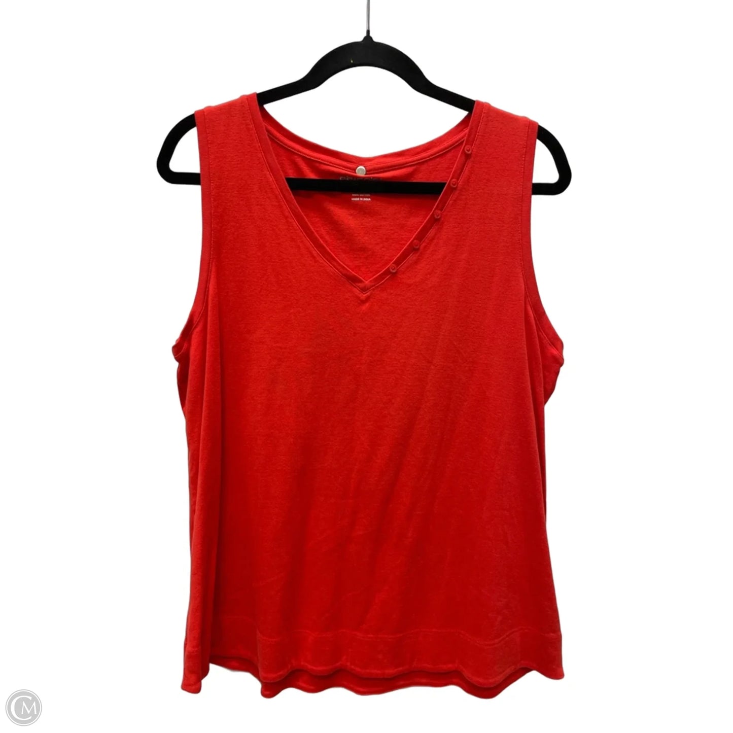 Top Sleeveless By Chicos In Red, Size: Xl