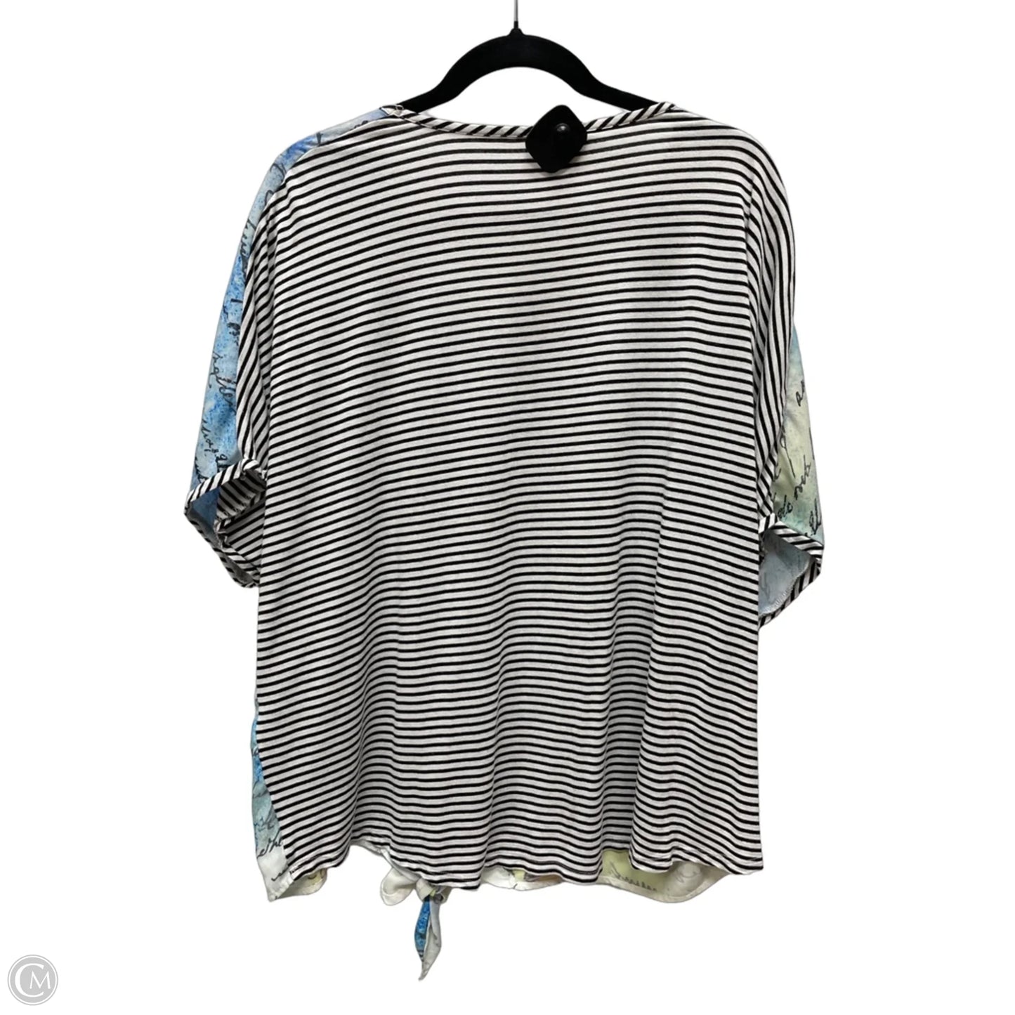 Top Short Sleeve By Chicos In Striped Pattern, Size: Xl