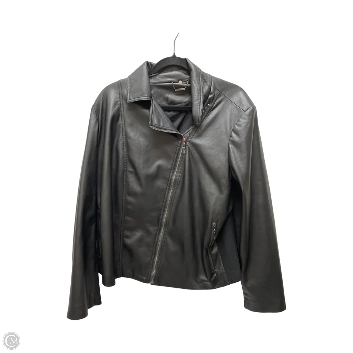 Jacket Moto By Chicos In Black, Size: Xl