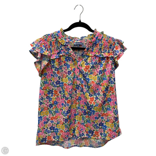 Blouse Sleeveless By Democracy In Floral Print, Size: L