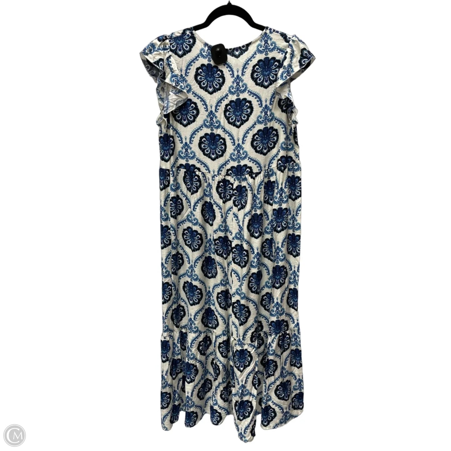 Dress Casual Midi By Clothes Mentor In Geometric Pattern, Size: L