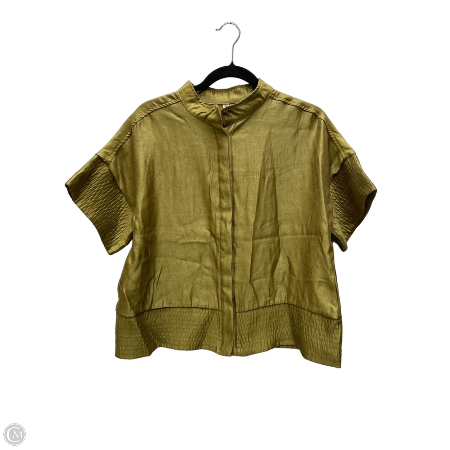 Top Short Sleeve By Glam In Green, Size: S