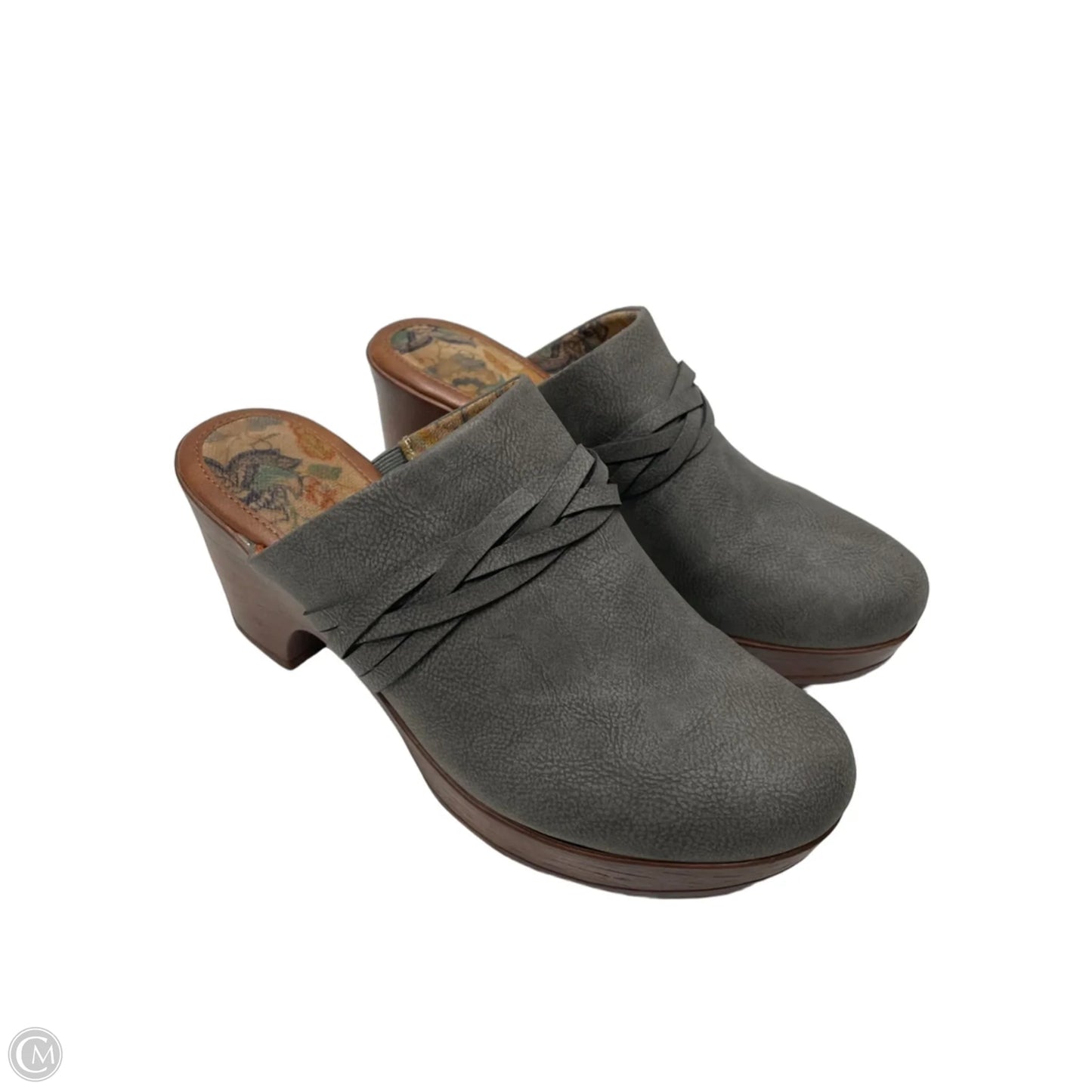 Shoes Heels Block By Boc In Grey & Tan, Size: 10