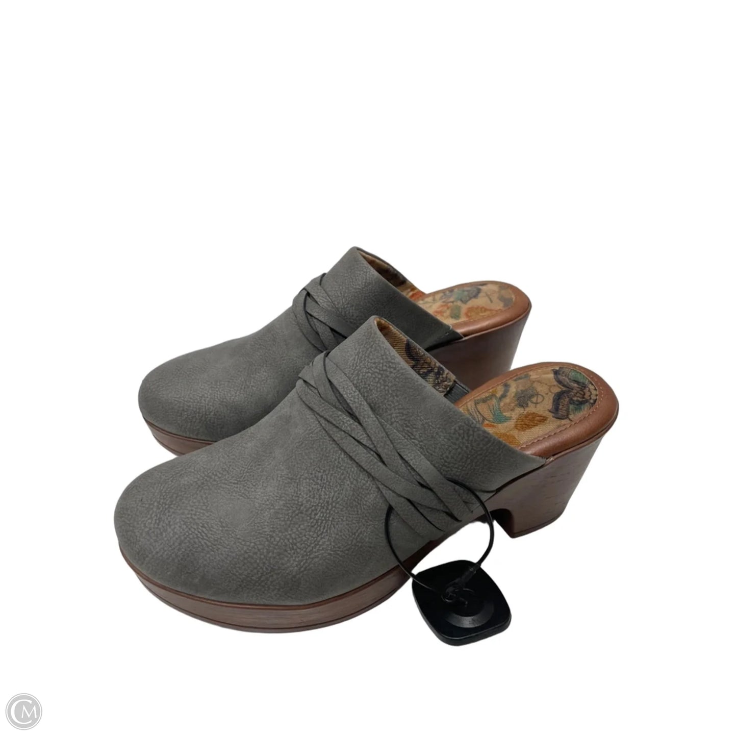 Shoes Heels Block By Boc In Grey & Tan, Size: 10