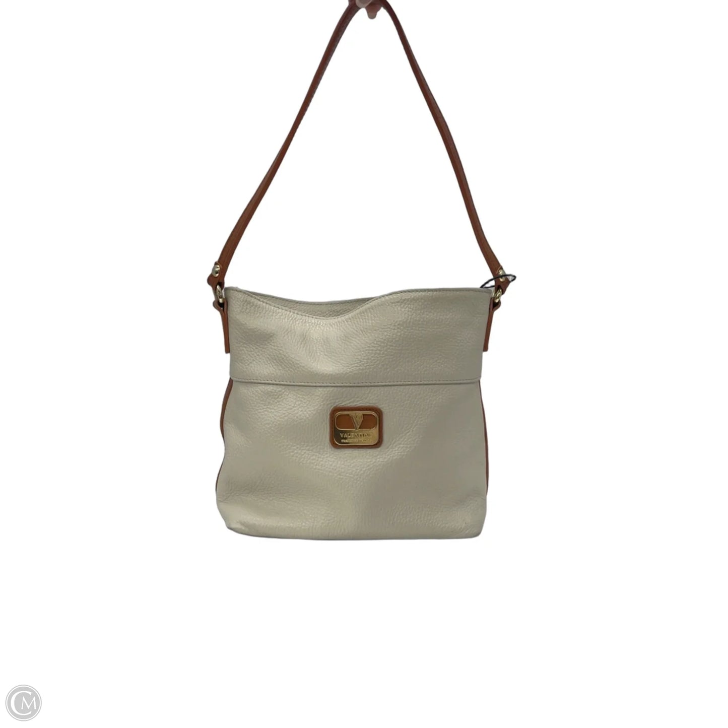Handbag Leather By Valentina, Size: Small