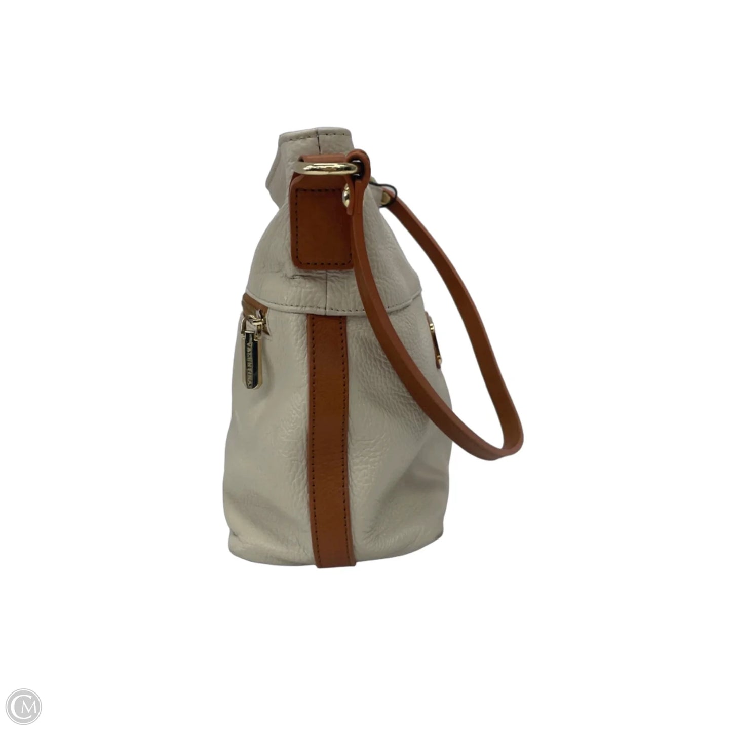Handbag Leather By Valentina, Size: Small