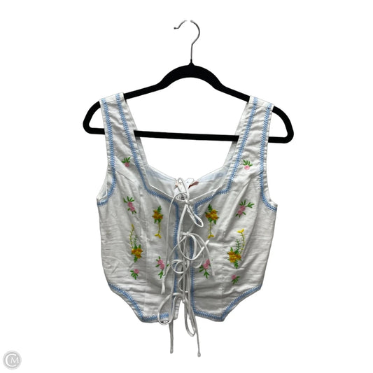 Top Sleeveless By Olivaceous In Floral Print, Size: M