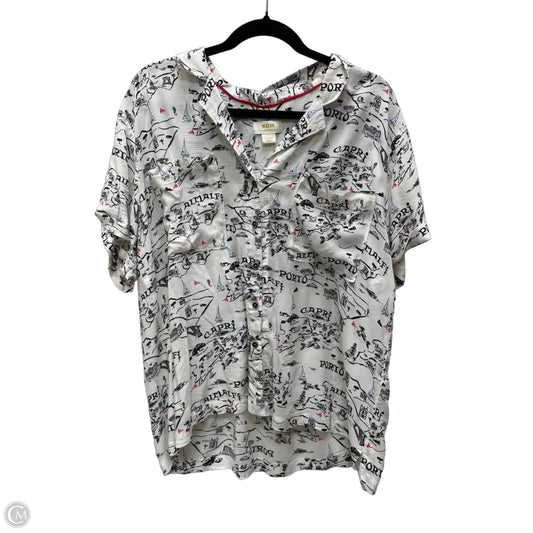 Top Short Sleeve By Maeve In Black & White, Size: Xl