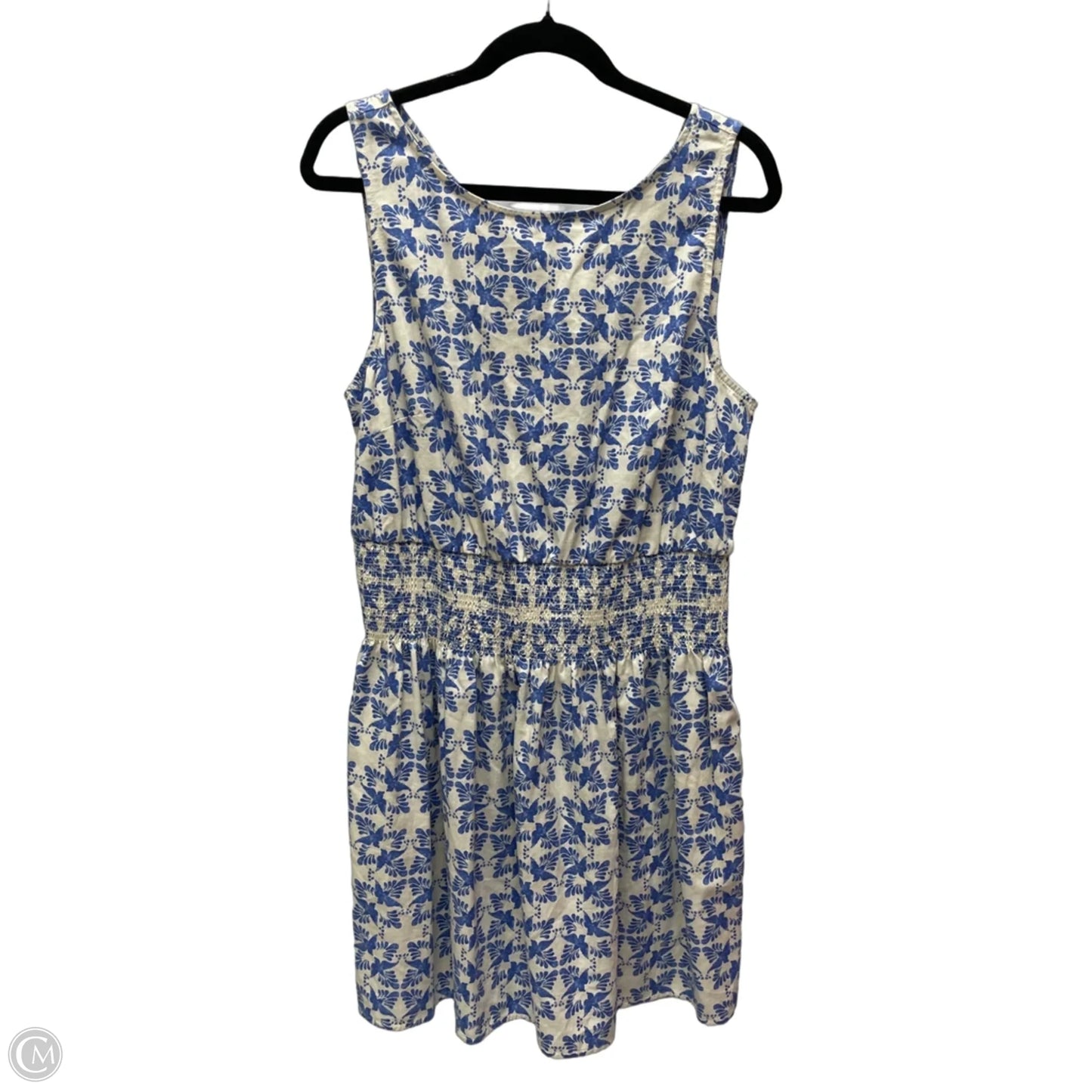 Dress Casual Short By Universal Thread In Blue & Cream, Size: L