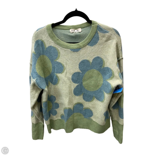 Sweater By Peach Love Cream California In Floral Print, Size: S