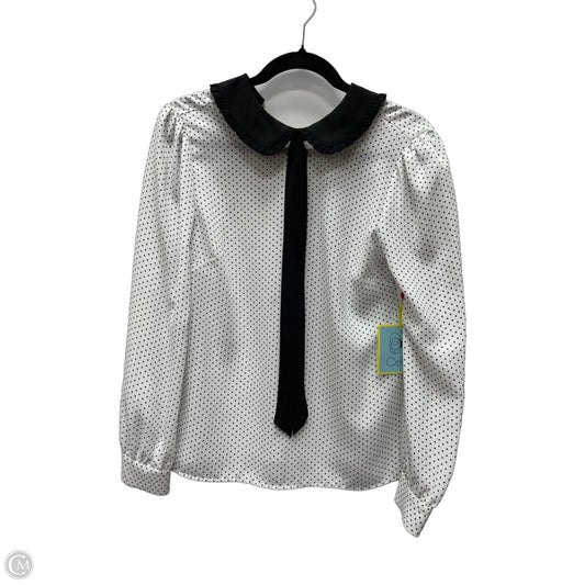 Top Long Sleeve By Cece In Polkadot Pattern, Size: Xs