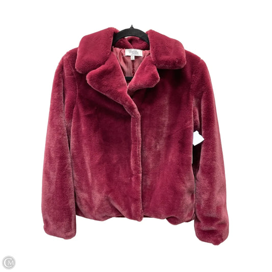Coat Faux Fur & Sherpa By Charlotte Russe In Red, Size: Xs