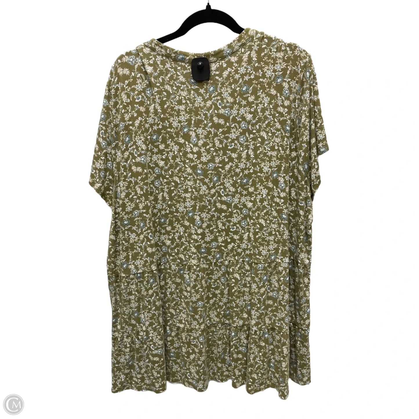 Tunic Short Sleeve By Wonderly In Floral Print, Size: 3x