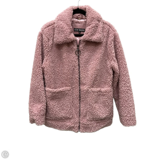Jacket Faux Fur & Sherpa By Steve Madden In Pink, Size: M
