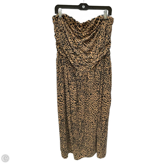 Dress Casual Midi By Universal Thread In Animal Print, Size: L