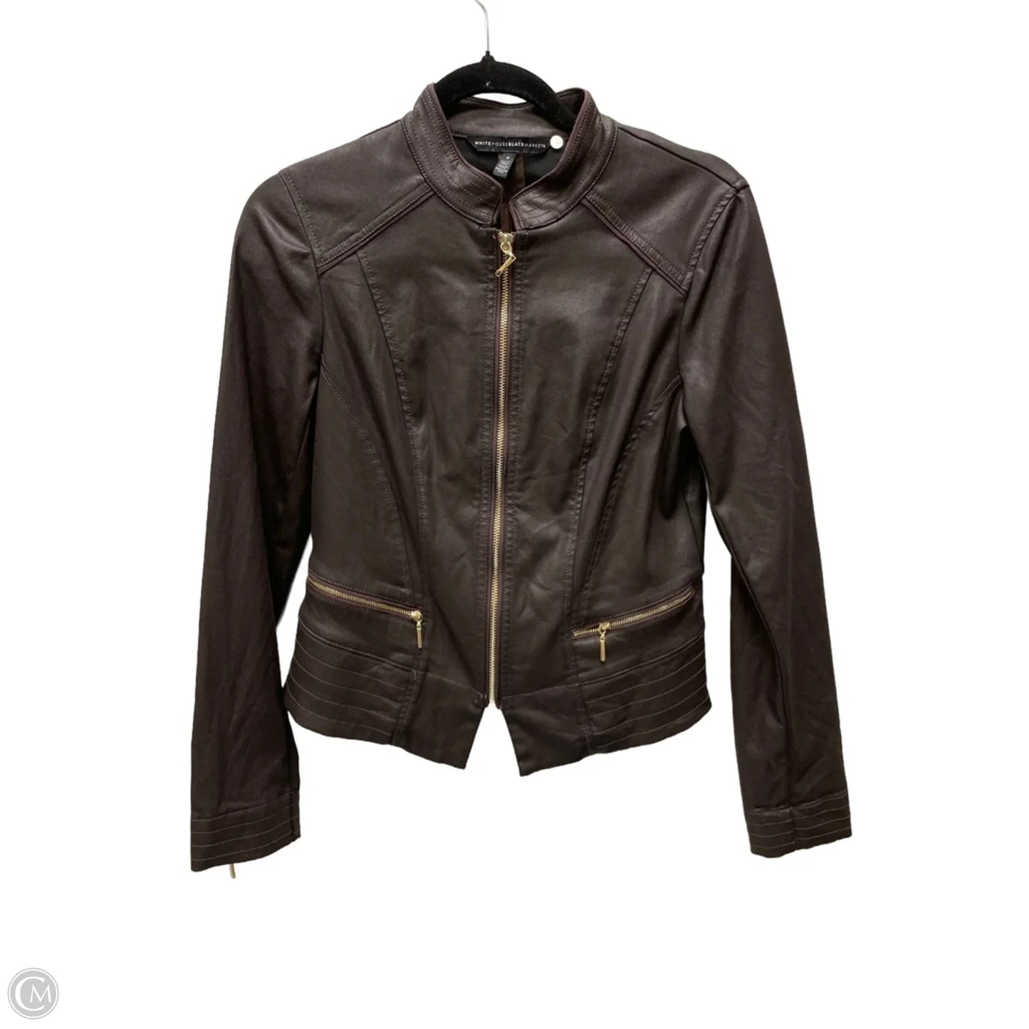 Jacket Moto By White House Black Market In Brown, Size: S