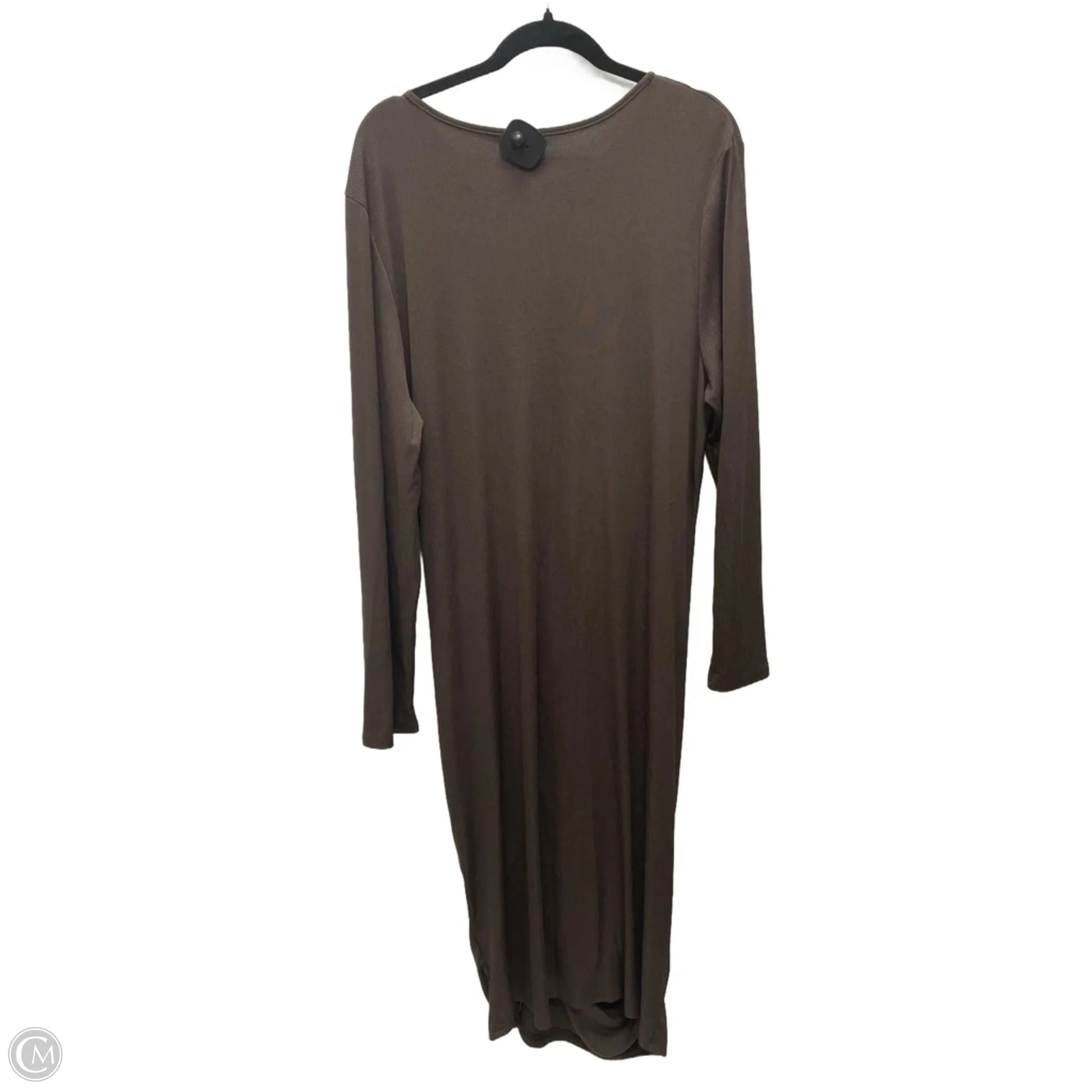 Dress Casual Midi by Shein in Brown, Size: 4X