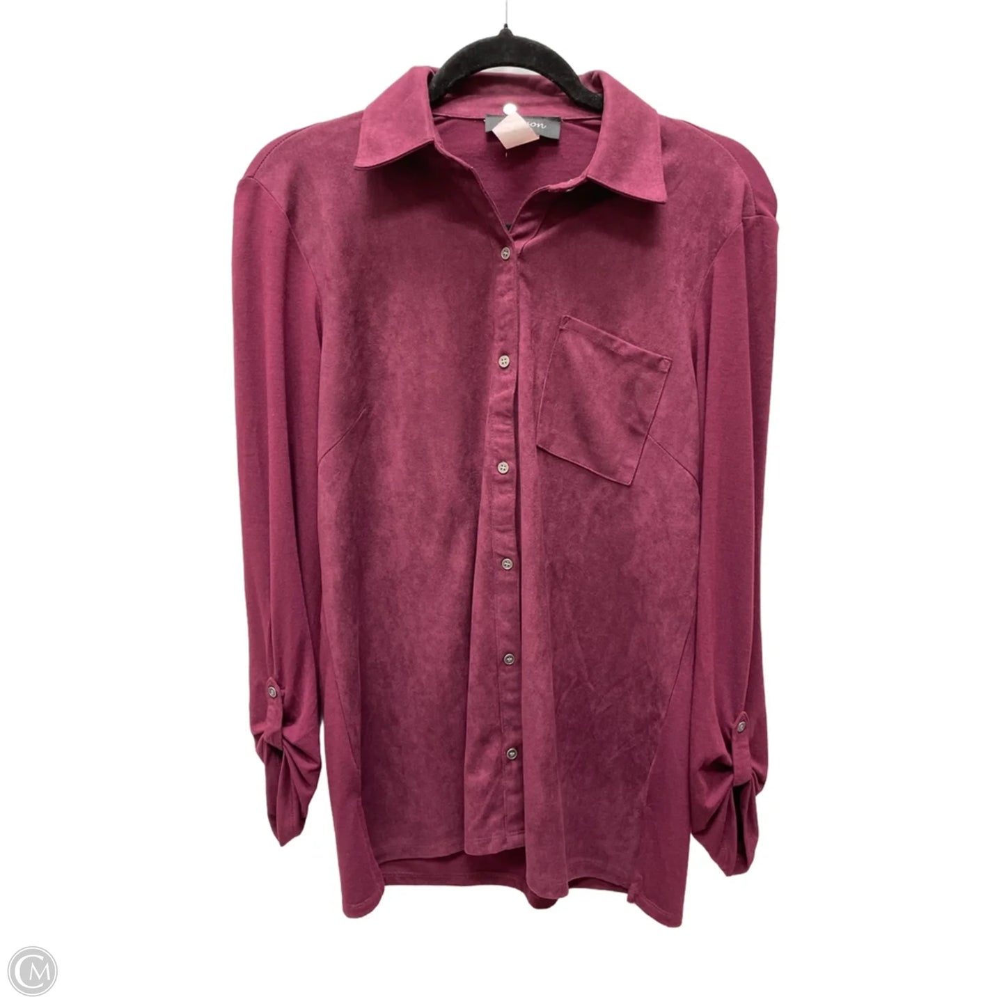 Top Long Sleeve By Grayson In Purple, Size: S