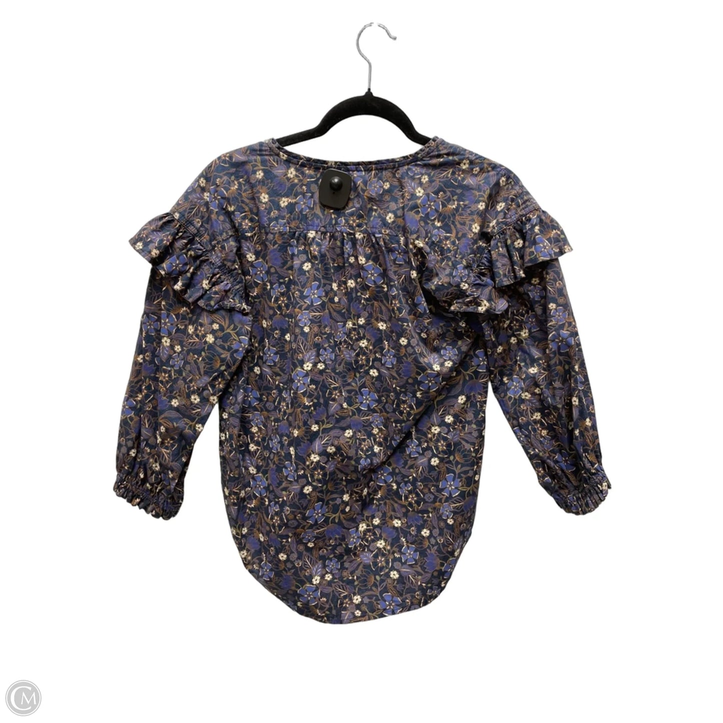 Top Long Sleeve By Free Assembly In Floral Print, Size: Xs