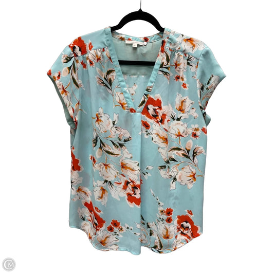 Blouse Short Sleeve By Clothes Mentor In Floral Print, Size: 2x