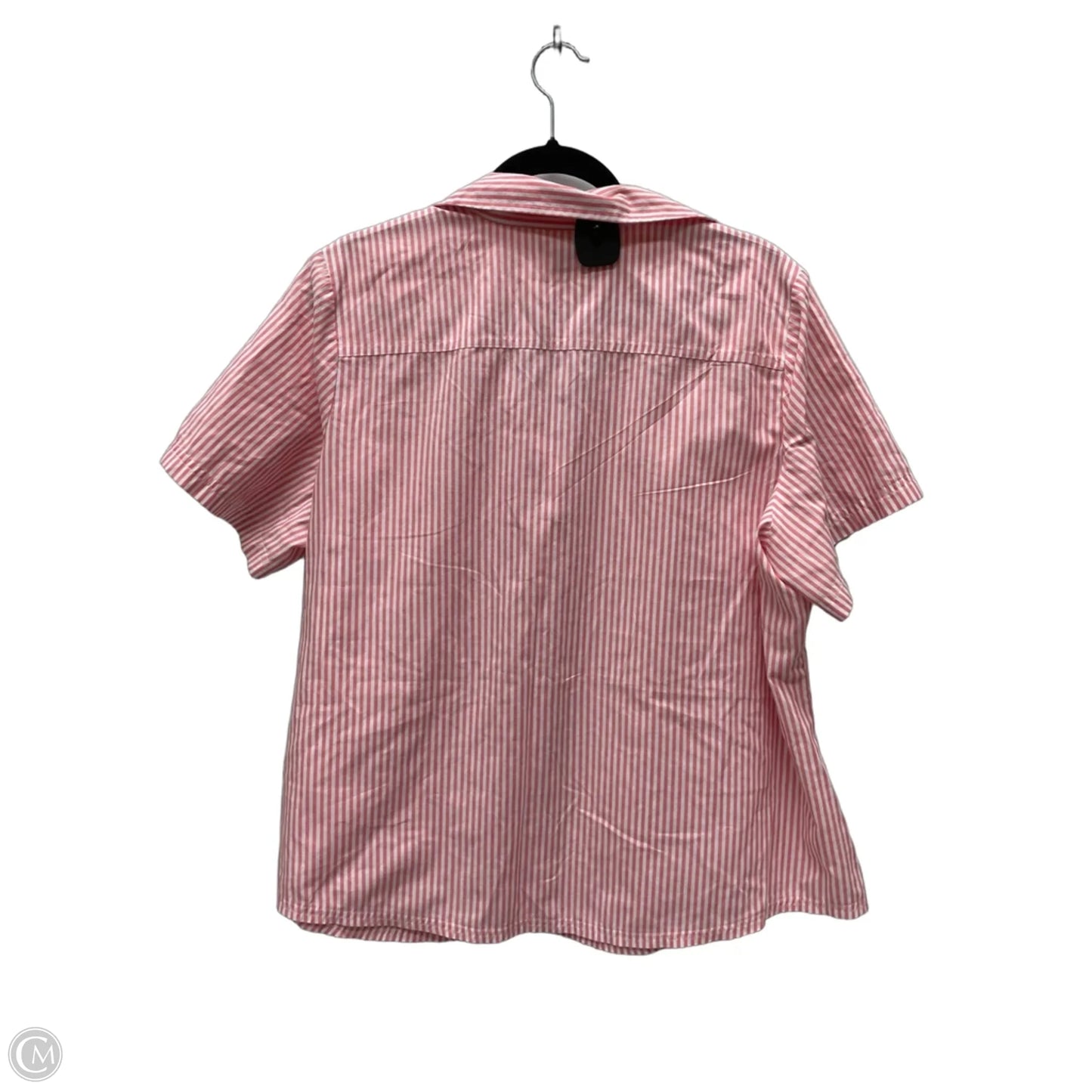 Top Short Sleeve By Karen Scott In Striped Pattern, Size: 1x