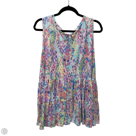 Top Sleeveless By Clothes Mentor In Multi-colored, Size: 1x