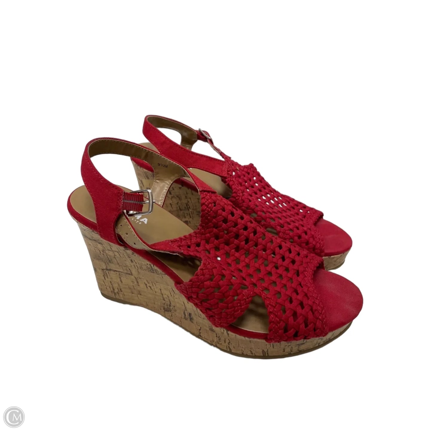 Sandals Heels Wedge By Sonoma In Red, Size: 9.5