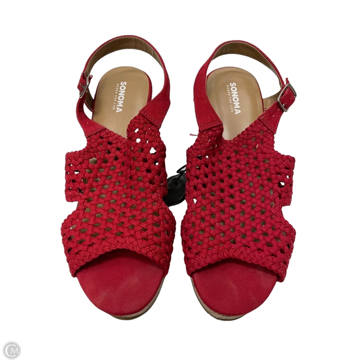 Sandals Heels Wedge By Sonoma In Red, Size: 9.5