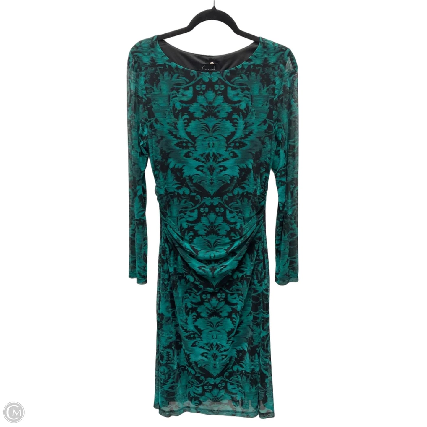 Dress Party Midi By Connected Apparel In Black & Green, Size: M