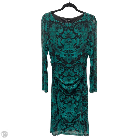 Dress Party Midi By Connected Apparel In Black & Green, Size: M