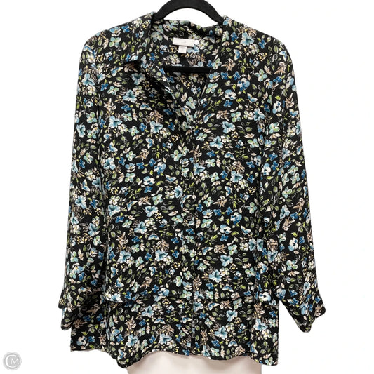 Top Long Sleeve By J. Jill In Floral Print, Size: Sp