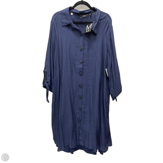 Dress Casual Short By Mlle Gabrielle In Navy, Size: 3x