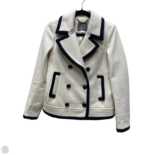 Coat Wool By J. Crew In Black & Cream, Size: Xs