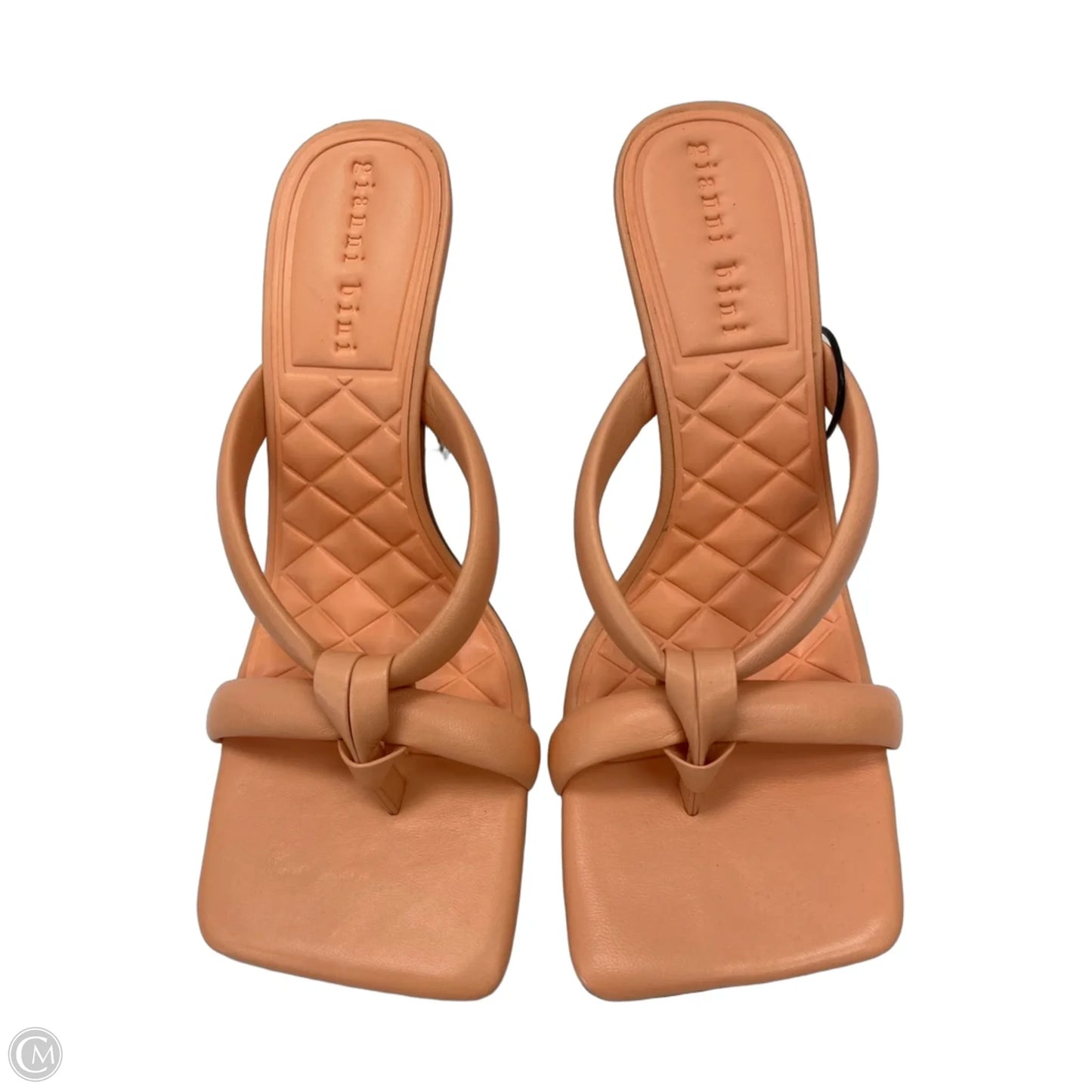 Sandals Heels Stiletto By Gianni Bini In Peach, Size: 7.5