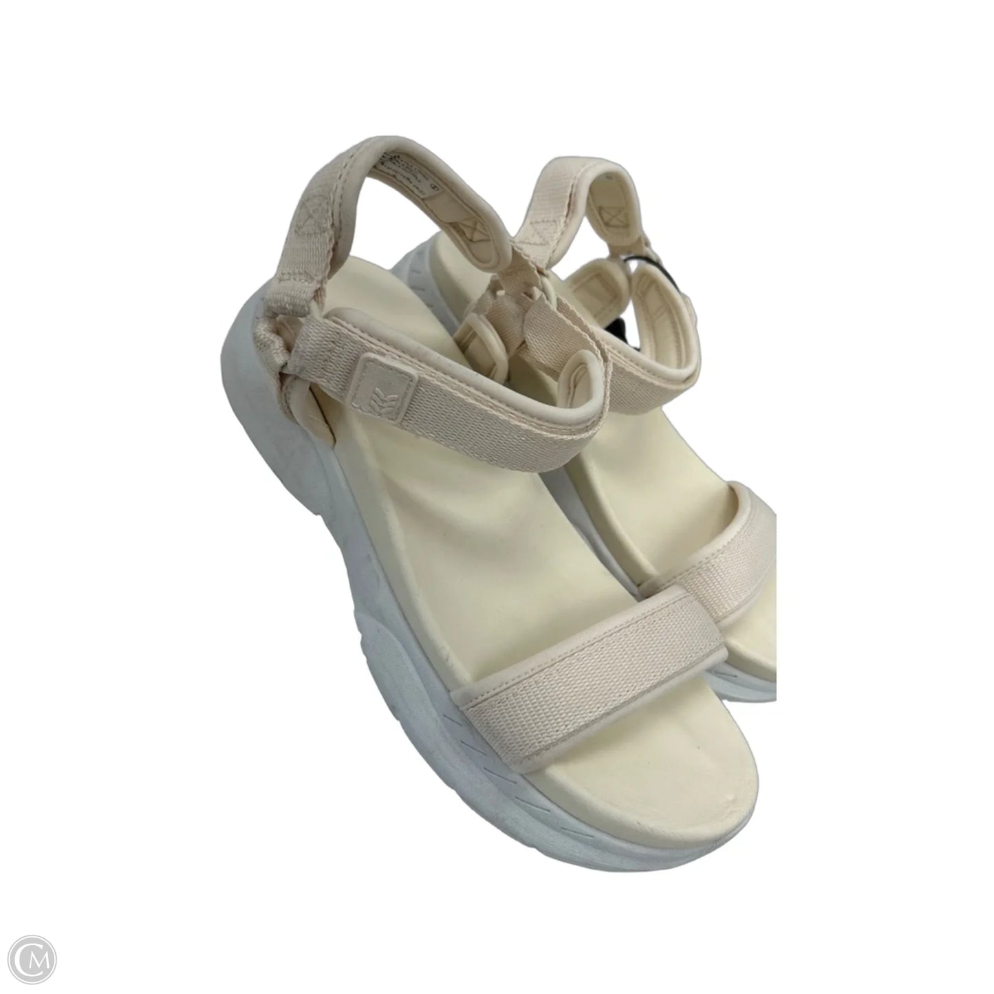 Sandals Sport By Clothes Mentor In Cream & White, Size: 9