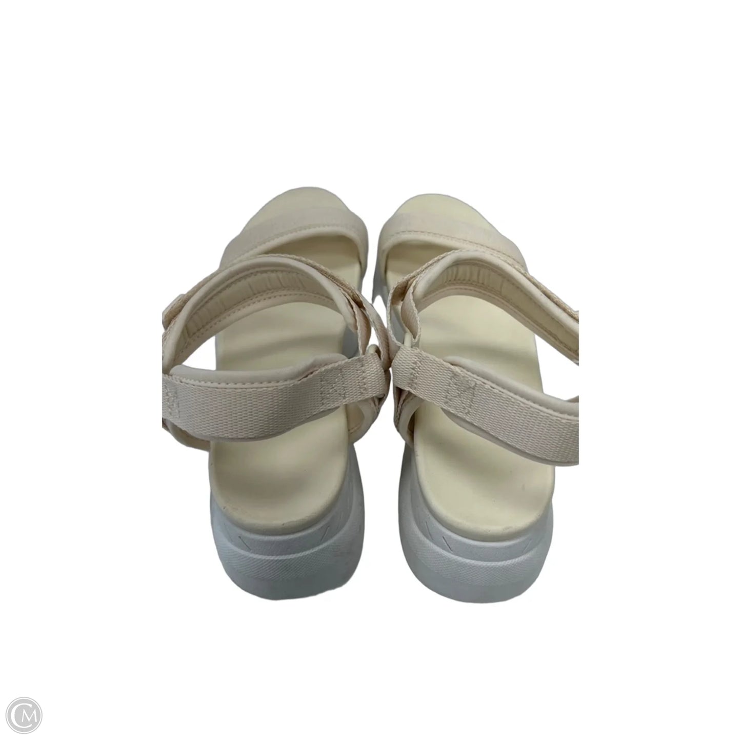 Sandals Sport By Clothes Mentor In Cream & White, Size: 9