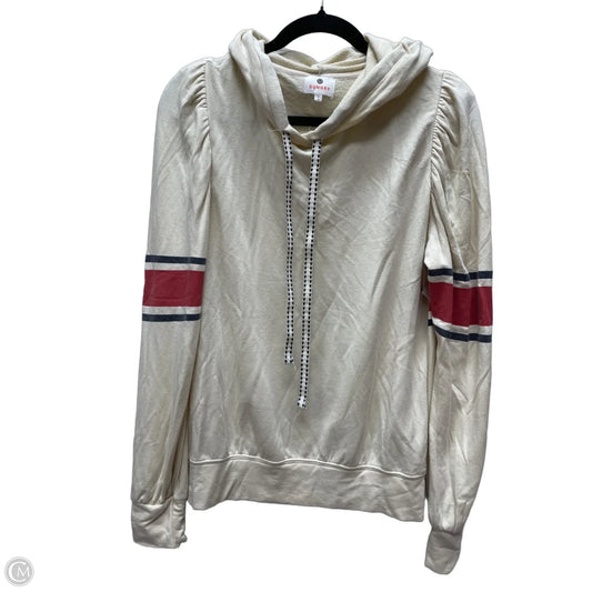 Sweatshirt Hoodie By Sundry In Cream, Size: S