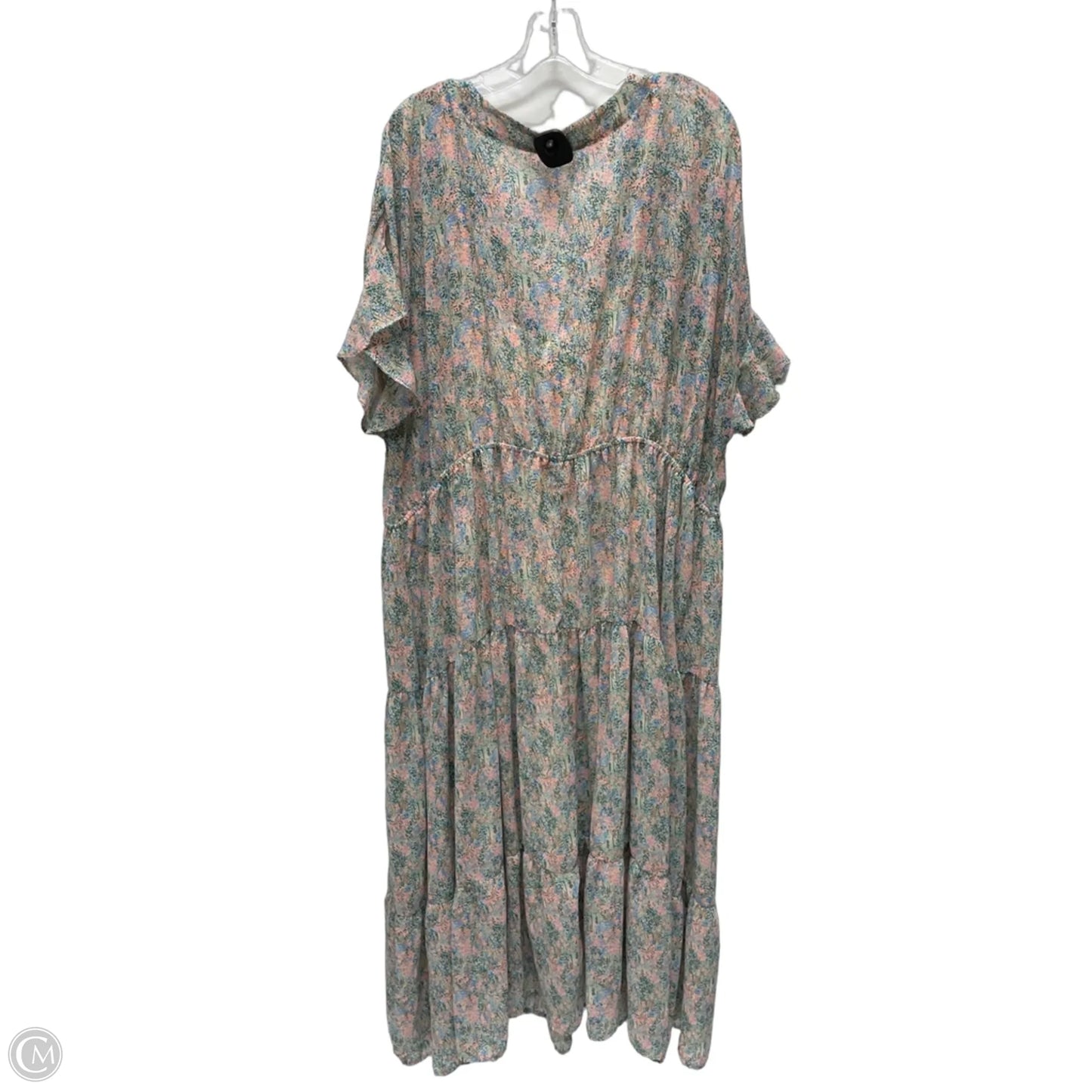 Dress Set 2pc By Ava & Viv In Floral Print, Size: 4x